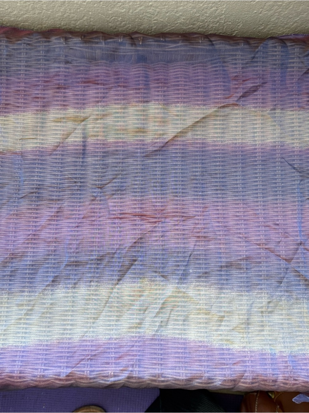 Accessory Street Silk Blend Scarf Made in Italy Purple Blue Sheer